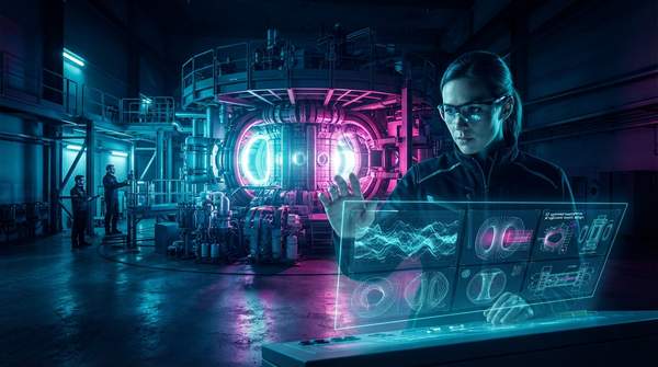 Editorial illustration for Three Ways AI Is Actually Accelerating Fusion Energy Research