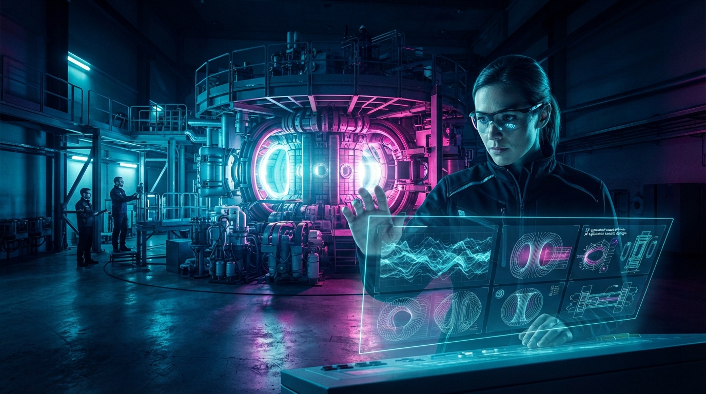 Editorial illustration for Three Ways AI Is Actually Accelerating Fusion Energy Research